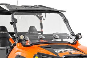 Polaris Ranger RZR 800 EPS Vented Full Windshield - Rough Country - Scratch Resistant - '10-'11